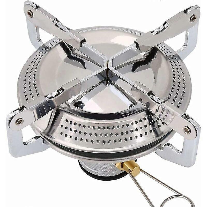 Camping Gas Stove Mini Pocket Gas Burner Cooking Burner Folding Titanium Alloy Portable