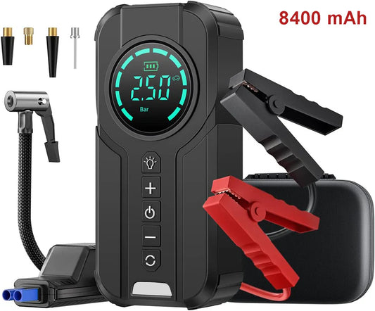 4-in-1 Car Jump Starter, Air Pump, Power Bank