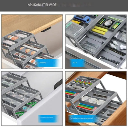 Expandable Drawer Trays – 2-3 Tier Organizer