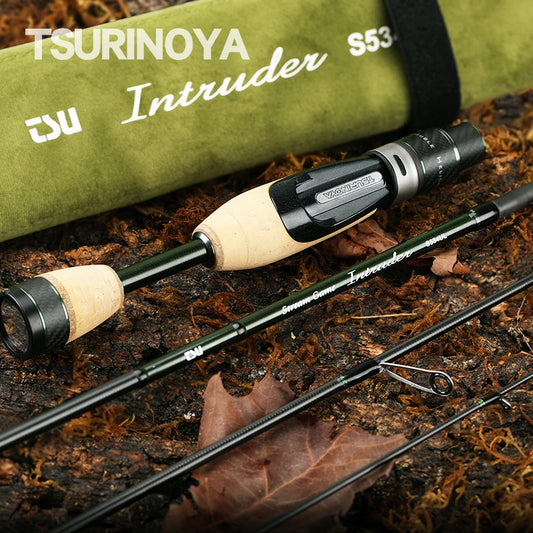 TSURINOYA INTRUDER 4 Section Portable Fishing Rod 1.6m 1.68m MF FUJI Guide Spinning Casting Mountain Stream Carbon Lure Rod